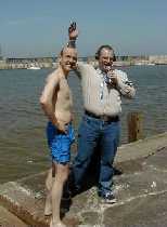 TLR M.D Paul Mccartney going for a swim on a hot summers day. Me on air giving him a push!