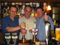 Johnny, Keith the Landlord of the Red Lion, Dover and KMFM's Corky