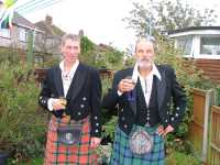 Scottish John & Ken on their way to the wedding.