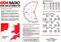 ABC Radio Rate Card around 1982