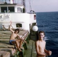 Crew on the Peace ship 1980
