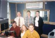 Some of TLR's early staff in the studio 1998