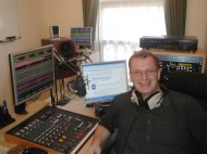 Johnny doing the first show from the new studio in October 2007