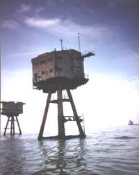 One of the towers at Shivering Sands off Kent