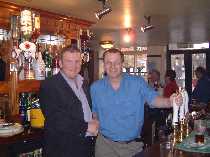 Barry Cornwall the Landlord of the Market Inn and myself